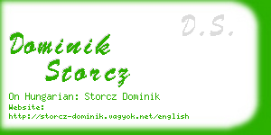 dominik storcz business card